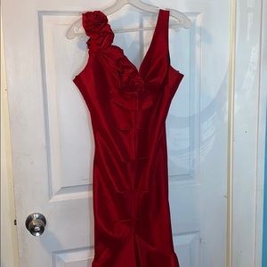 Red formal dress